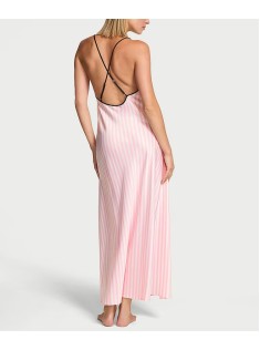 Пеньюар Iconic Stripe Pink Long Satin Slip