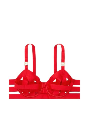 Бюстгальтер Victoria’s Secret Very Sexy LUXE LINGERIE Unlined Strappy Demi Bra Red