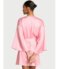 Сатиновий халат Victoria's Secret Dream Angels Petal Pink Twinkle Heart Satin Short Robe