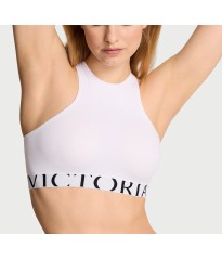 Комплект білизни Cotton Exploded Logo Unlined High-Neck Bralette White Set