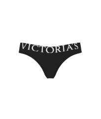 Трусики Black Cotton Exploded Logo Cotton Thong Panty