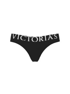 Трусики Black Cotton Exploded Logo Cotton Thong Panty