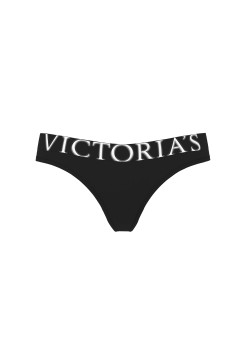 Трусики Black Cotton Exploded Logo Cotton Thong Panty