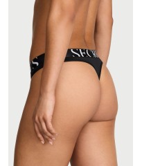 Трусики Black Cotton Exploded Logo Cotton Thong Panty