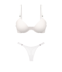 Комплект белья Shine Strap Push-up Bra Set Coconut White