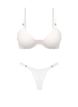 Комплект білизни Shine Strap Push-up Bra Set Coconut White