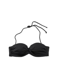 Купальник бандо с пушапом Виктория Сикрет Twist-front Bandeau Black