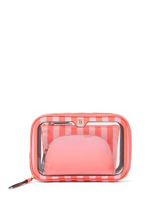 3 в 1 Косметичка 3-Piece Makeup Bag Glow Orange Stripe