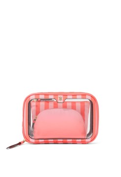 3 в 1 Косметичка 3-Piece Makeup Bag Glow Orange Stripe