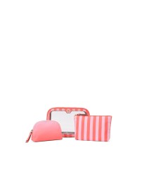 3 в 1 Косметичка 3-Piece Makeup Bag Glow Orange Stripe