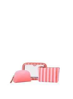 3 в 1 Косметичка 3-Piece Makeup Bag Glow Orange Stripe