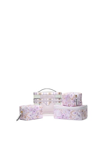 4 в 1 набір косметичок 4-Piece Makeup Bag Lilac Paisley