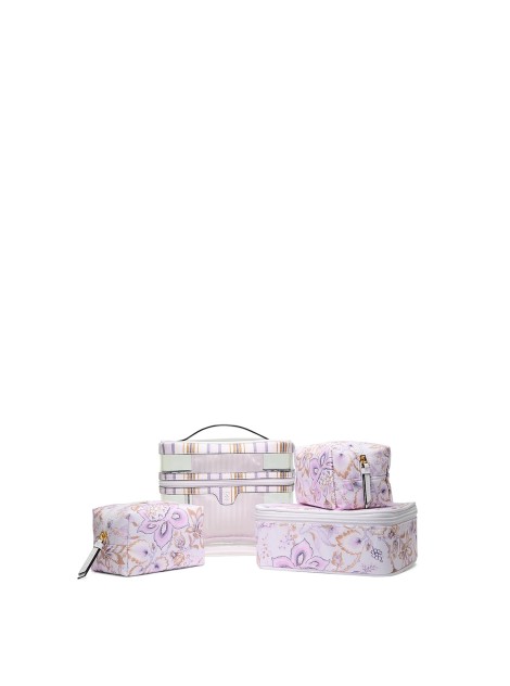 4 в 1 набір косметичок 4-Piece Makeup Bag Lilac Paisley