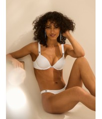 Комплект белья Shine Strap Push-up Bra Set Coconut White