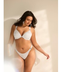 Комплект белья Shine Strap Push-up Bra Set Coconut White