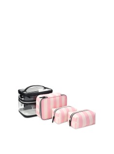 Набір косметичок VICTORIA'S SECRET Signature Stripe 4-in-1 Beauty Bag Set