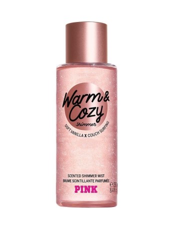 Спрей для тіла Вікторія Сікрет Pink Warm & Cozy Shimmer