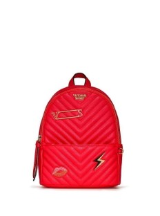 Рюкзак Victoria's Secret Embellished V-Quilt Small City Backpack Real Red