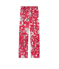 Сатинова піжама Victoria's Secret Satin PJ set, червона, Lux print Roses