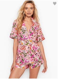 Піжама Victoria's Secret cotton Floral print Pink