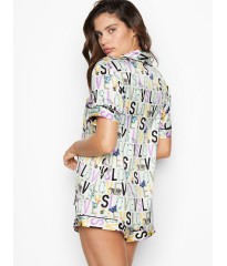 Сатиновая пижама Victoria’s Secret Satin PJ set Floral print
