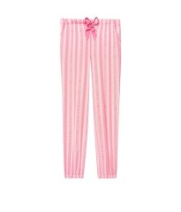 Пижамные штаны Victoria’s Secret, сатиновые ,розовые в полоску