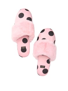 Домашні капці Victoria's Secret Slippers PINK Black Dot