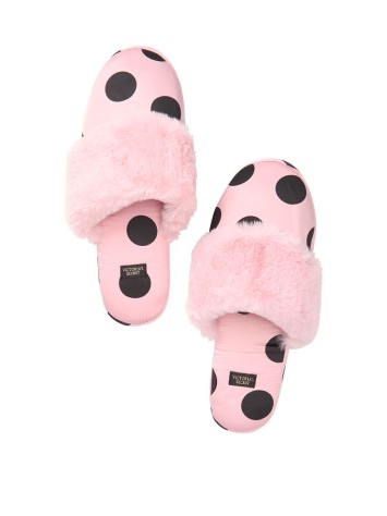 Домашні капці Victoria's Secret Slippers PINK Black Dot