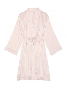 Сатиновый Халат Victoria's Secret Satin Midi Robe Iconic Stripe