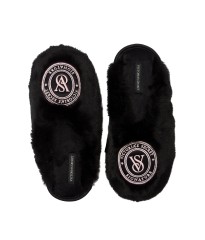 Тапочки Вікторія Сікрет Closed-Toe Faux Fur Slippers Black