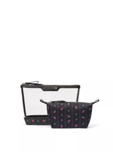 Косметичка Victoria’s Secret 2 в 1 AM PM Beauty Bag Duo Black Roses print