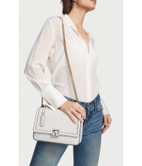 Крос-боді Victoria's Secret The Victoria Medium Shoulder Bag White Woven