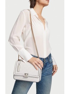 Крос-боді Victoria's Secret The Victoria Medium Shoulder Bag White Woven