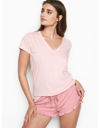 Пижамка VICTORIA'S SECRET - V-neck Tee Rose Luster Short