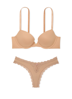 Комплект белья Push-Up Plunge Bra Set Praline