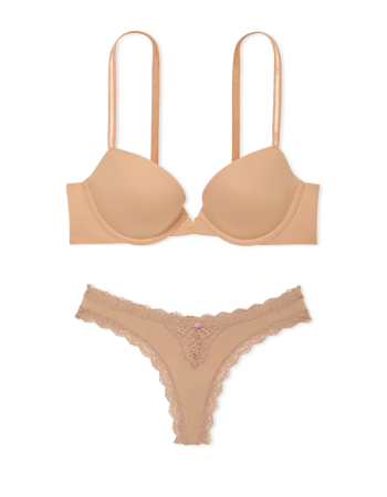 Комплект белья Push-Up Plunge Bra Set Praline