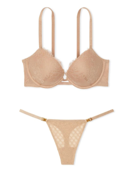 Комплект білизни Rose Lace Push-Up Bra Set Praline