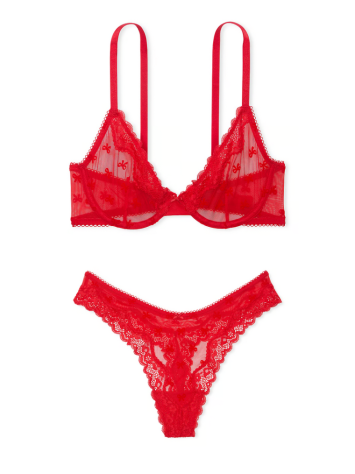 Комплект білизни Tease Demi Bra Set Bright Vermillion Bows