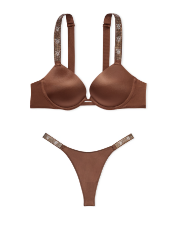 Комплект білизни Shine Strap Smooth Push-Up Bra Set Mousse