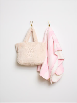 Набор Сумка + Плед Faux-Fur Tote & Cozy-Fleece Blanket