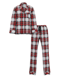 Піжама Flannel Long Pajama Set Plaid