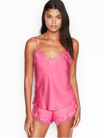 Сатинова піжама Victoria's Secret satin Pj Set dusk pink