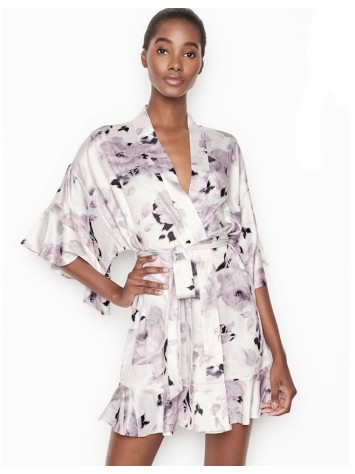 Халат Victoria Secret Satin Print Roses