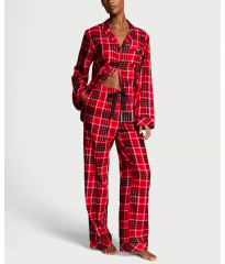 Піжама Flannel Long Pajama Set Lipstick Lovely Plaid