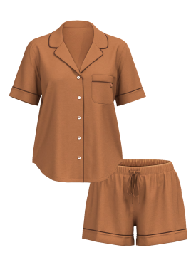 Піжама Modal Short Pajama Set Toffee