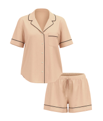 Піжама Modal Soft Short Pajama Set Beige