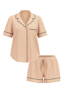 Піжама Modal Soft Short Pajama Set Beige