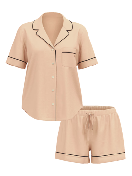 Пижама Modal Soft Short Pajama Set Beige