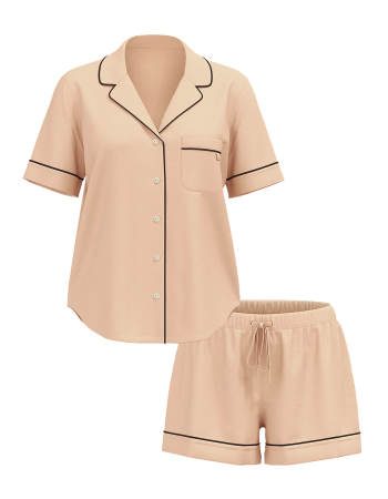 Піжама Modal Soft Short Pajama Set Beige