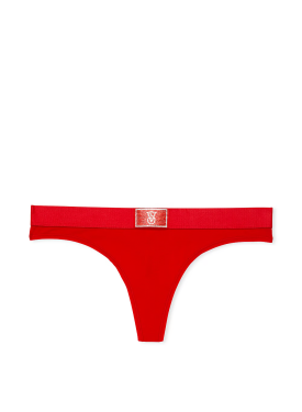 Трусики Logo Cotton Shine Patch Thong Panty Lipstick